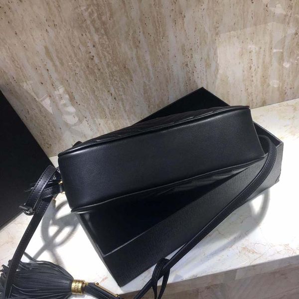 Дизайнерская сумка женская кожаная сумка для камеры Soho Disco Bag маленькая застежка на молнии сумочки Золотые цепи кросс -кузнецы сумка для мессенджера кошельки кошельки кошельки