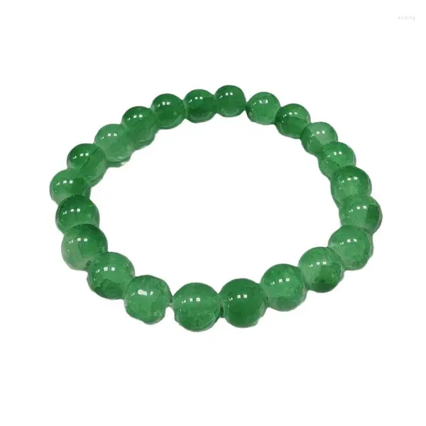 Link pulseiras calcedônia pulseira 8mm verde chrysoprase gem jóias para mulheres presente de natal acessórios de moda