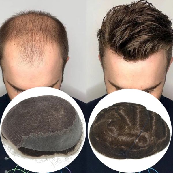 Парики для волос для мужчин Q6 Base Man Weave Unit Протез для волос Парик Мужские шиньоны