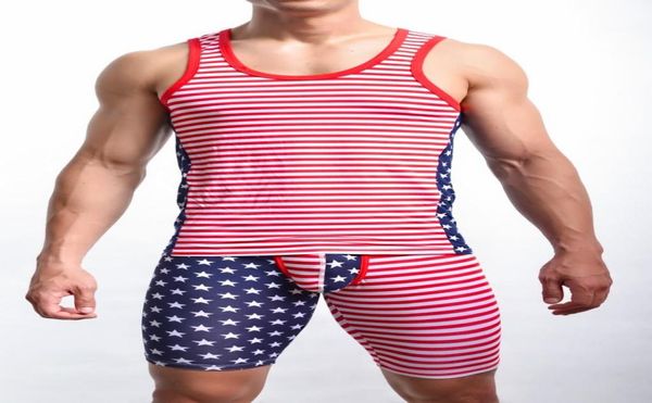 Bütün Erkekler ABD Tank Top Stripe Singlets Sweatshirts Erkek Tişörtler Stringer kolsuz kas üstleri hip hop yelek fitness tankları4720231