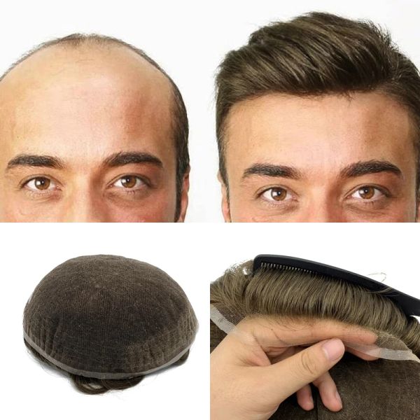 Toupet I più venduti sono disponibili in stock Toupet da uomo in pizzo francese con capelli umani