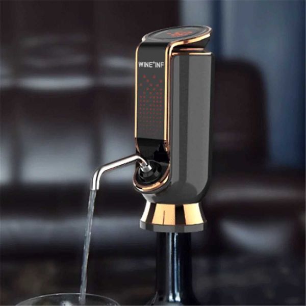 Ferramentas de bar Decanter de vinho tinto elétrico Carregamento USB Auto Aerador de vinho rápido Vácuo fresco-mantendo 10 dias Dispensador de uísque Cider Wine Pourer 240322