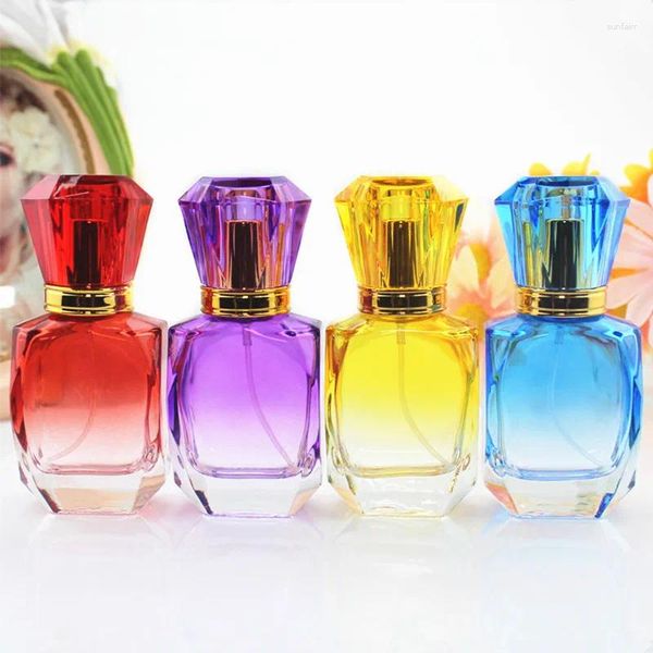 Garrafas de armazenamento 5pcs 30ml garrafa de perfume de vidro colorido spray grosso cosmético vazio parfum embalagem