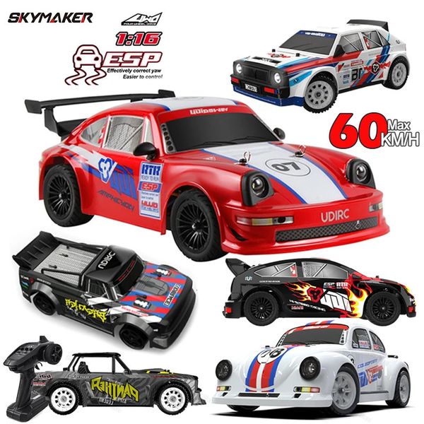 RC Auto da corsa 116 UD1604 UD1603 Ud1607 UD1608 RC Auto ad alta velocità 2.4G Brushless 4WD Drift Drift Remote Control Car giocattoli per ragazzi 240318