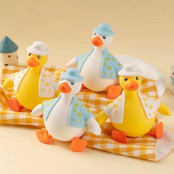 Gummi Duck Turtle Toy Entenkleidung Kleidung einklammern Joy Toy Slow Rebound Dekompression Tool zur Veröffentlichung von Entenmehl Squeezing Kid Hut Regenbogen Zappel Mighty Duck Kid Toy