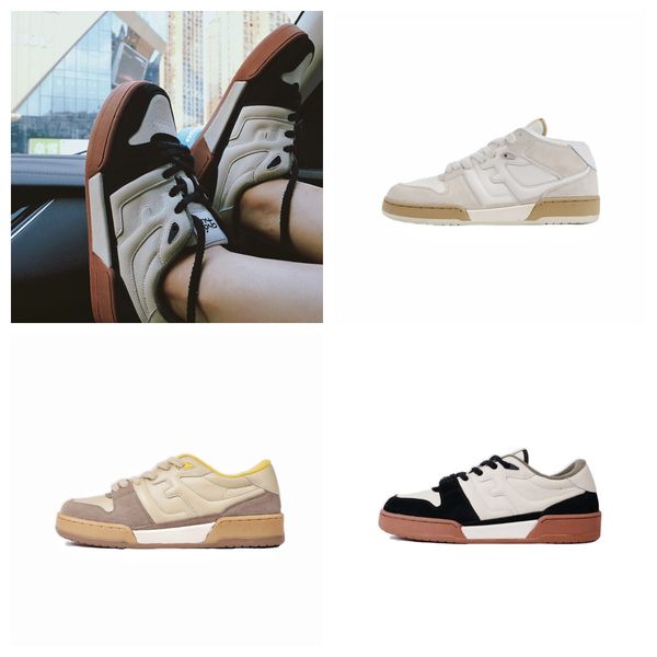 Gai dopamina sapatos femininos coloridos instagram primavera e outono coreano versátil estrela harajuku vento pequeno branco feminino sola grossa sapatos de placa elegante 2024