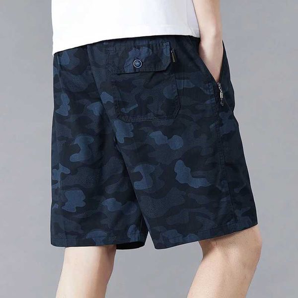 Herren-Shorts, Herren-Camouflage-Shorts, Bermuda-Shorts, Tasche, Übergröße, Reißverschlusstasche, Sommer, heiße Baumwolle, Leinen, 6XL, hawaiianische Strand-Badeanzug-Shorts J240322