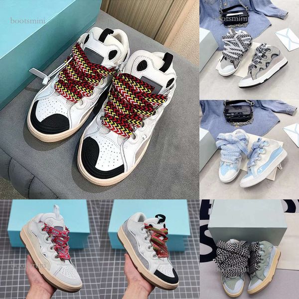 2024 neue Luxus-Designer-Schuhe für Herren und Damen, lässige Leder-Curb-Sneaker, Schnür-Sneaker, außergewöhnlicher Sneaker, Kalbsleder, Gummi, Nappa, Plateausohle, Outdoor-Herren-Sneaker