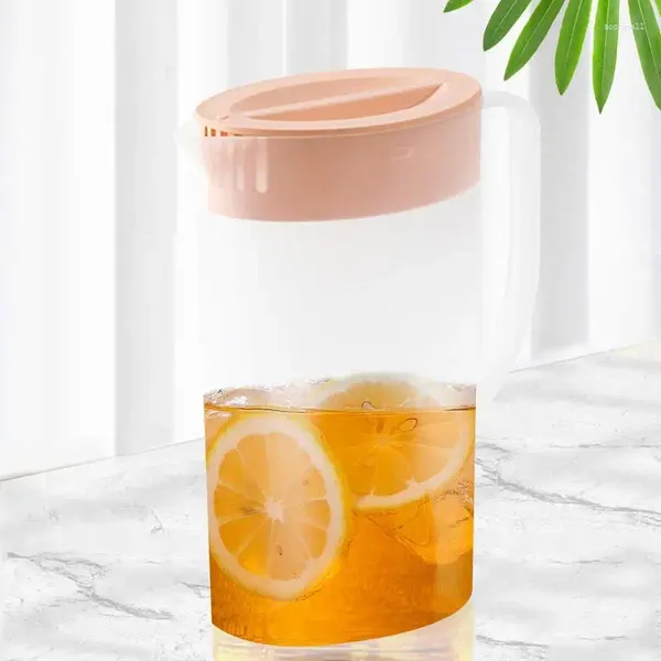 Wasserflaschen-Krug mit Deckelauslauf und Kunststoff-Teegriff, Kühlschrankgetränk für Limonade, eiskalte Karaffe, Getränkekrugspender