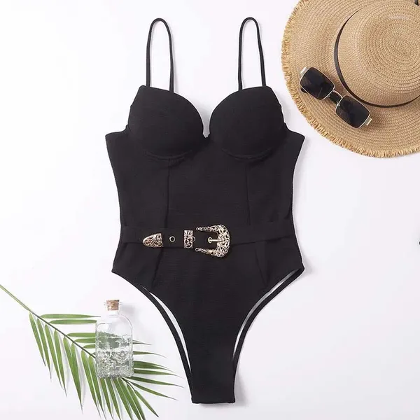 Kadın mayo katı yaz bayan örtbas siyahı bir artı bodysuit kadın plaj kıyafeti parçası banyo kıyafetleri mayo seti