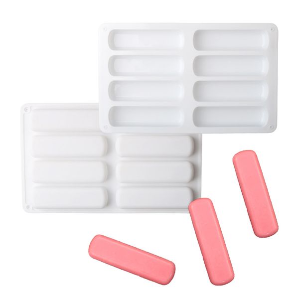 Stampi in silicone a soffio Ellisse, stampi per pasticceria in silicone 3D, stampo da forno per torta per mousse eclair per decorazione per decorazione di cassa di caramelle al cioccolato dolce dessert francese gelatina 1221964