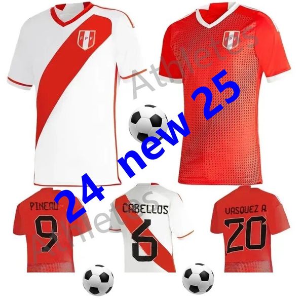 2024 2025 Copa America Peru Fußballtrikot ABRAM24 25 Heim- und Auswärtstrikot Selencion PINEAU Cuevas AQUINO CARTAGENA Fußballtrikot