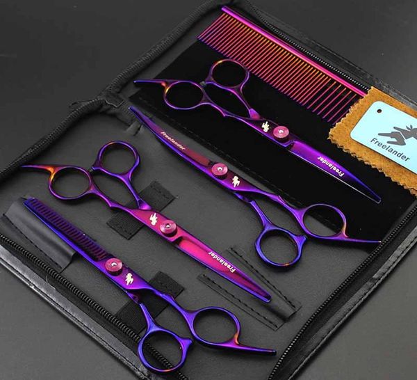 6 polegada profissional cabeleireiro aliciamento tesoura corte desbaste curvo pet tesoura clipper para pets2032007