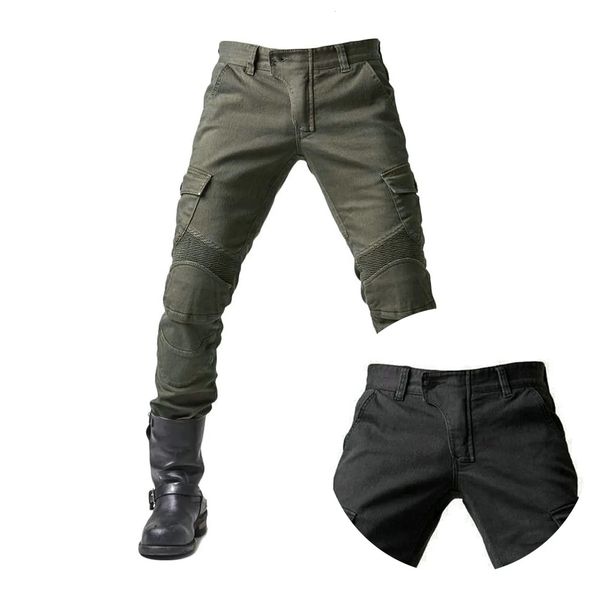 Calça jeans masculina para motocicleta, equipamento de proteção para andar de moto com engrenagens de proteção, verão 240322