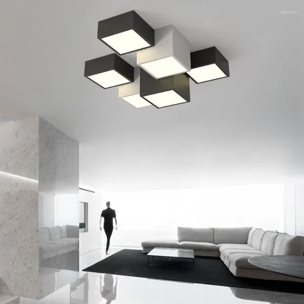 Luzes de teto sem luz principal sala de estar iluminação simples moderno led quarto combinação criativa escritório