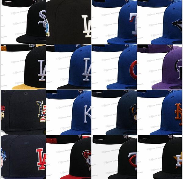 29 colori maschi maschi da baseball snapback classici All teams Royal Blue Hip Hop Black Black Navy New York 