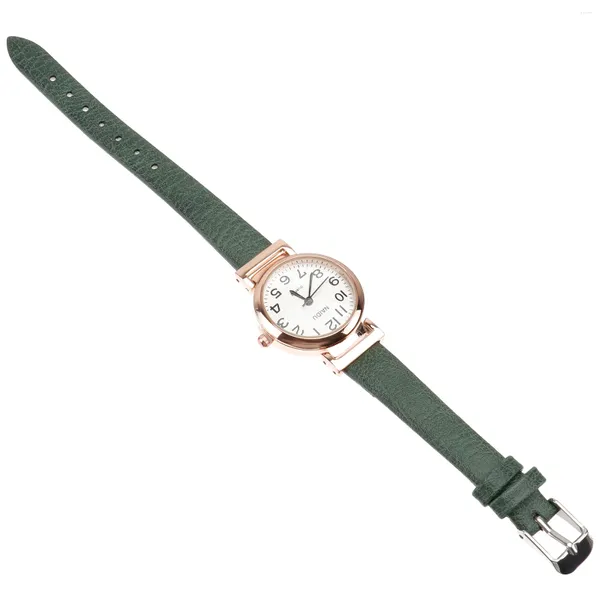 Armbanduhren Damen-Armbanduhr, minimalistisch, Quarz, modisch, für Damen und Mädchen, Grün