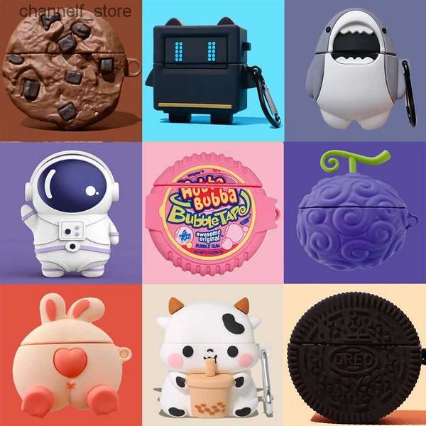 Kopfhörer-Zubehör, 3D-Cookies-Silikonhülle für AirPods 3 2021, 3. Cartoon, niedliche Kopfhörerhülle für AirPods Pro 3, 2, 1, Kopfhörer-Ladehülle, Y240322