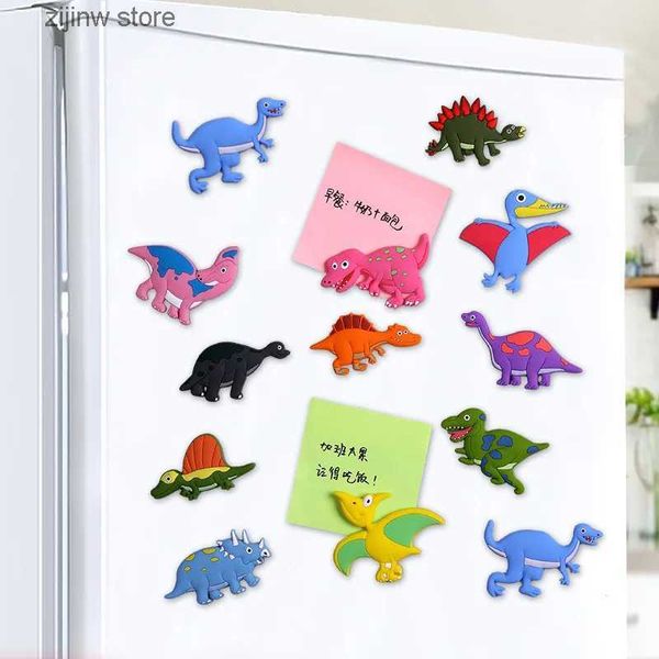 Magneti per il frigorifero 1 dinosauro cartone animato animale magnete refrigerante adesivo magnetico in silicone decorazione Y240322