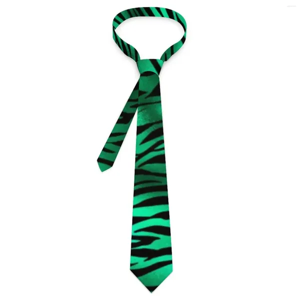 Laços masculinos gravata verde leopardo impressão pescoço esmeralda ouro safari design moda colar cosplay festa gravata acessórios