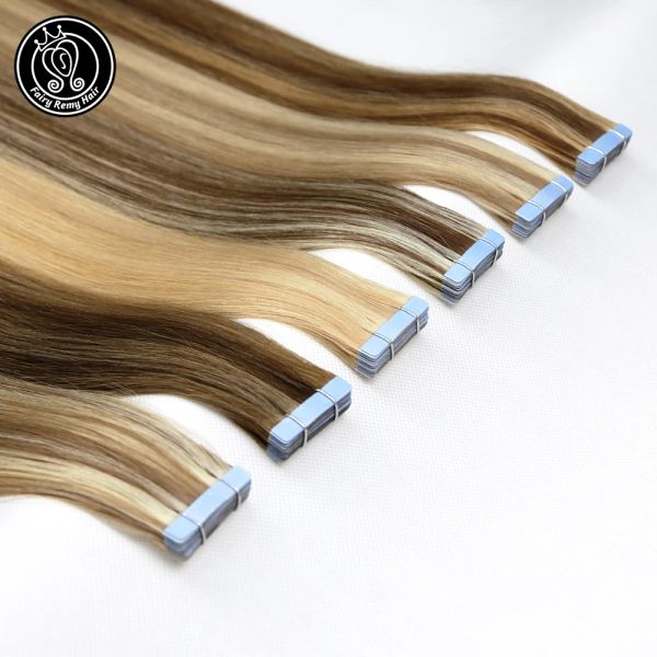 Лента для наращивания человеческих волос Remy, клейкая лента для наращивания человеческих волос, 2022 дюйма, настоящая лента Remy на человеческих волосах, платиновый блонд, 2 г/шт., 40 г, волосы Fairy Remy