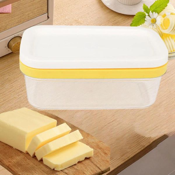 Prato de manteiga de placas com recipiente refrigerado cortador para geladeira doméstica