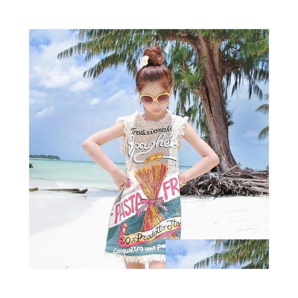 Mädchen Kleider Kleidung Koreanischen Stil Aline Sommer Ärmellose Kinder Kinder Kleidung Sommerkleid Strand Teenager Mädchen Drop Lieferung Baby Mater Otmd2