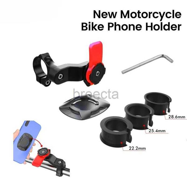 Cep Telefon Montajları Tutucular Bisiklet Motosiklet Tolbar Telefon Tutucu Braket Anti-Shake Montaj Stand Aksesuarları MTB Bike Moto 240322 için Döner