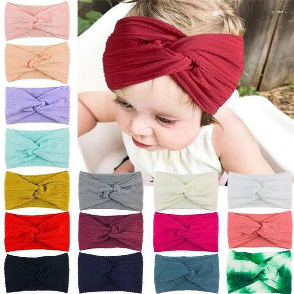 Acessórios de cabelo para bebês tiaras amarradas faixas de cabelo largas para crianças meninos meninas