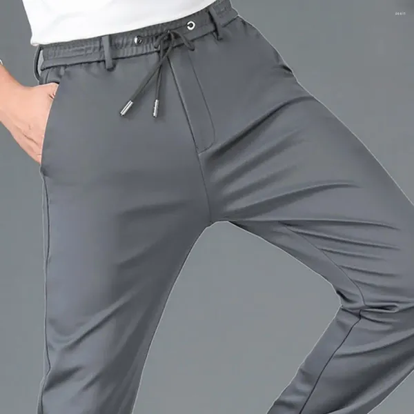 Pantaloni da uomo Pantaloni da jogging da uomo Pantaloni sportivi traspiranti con coulisse con tasche laterali elastiche in vita per viaggi sportivi da indossare ogni giorno