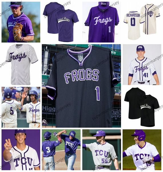 2024 NCAA personalizado TCU Horned Frogs Jersey de beisebol Arrieta 14 Matt Carpenter 6 Andrew Cashner 47 Matt Purke 12 Lance Broadway 4 Steven Maxwell Josh Watson 4 Johnny Rizer