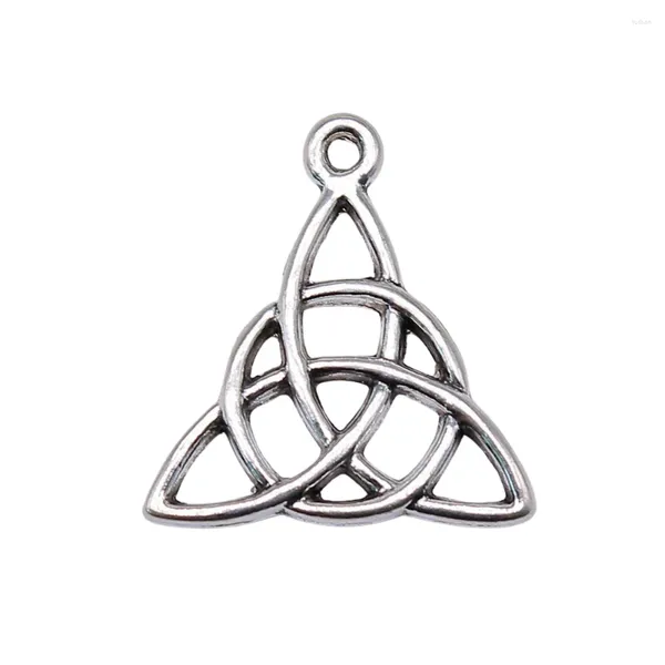 Takılar için 20pcs/lot 21x20mm Triquetra sembolü antika gümüş renk 0.83x0.79inch