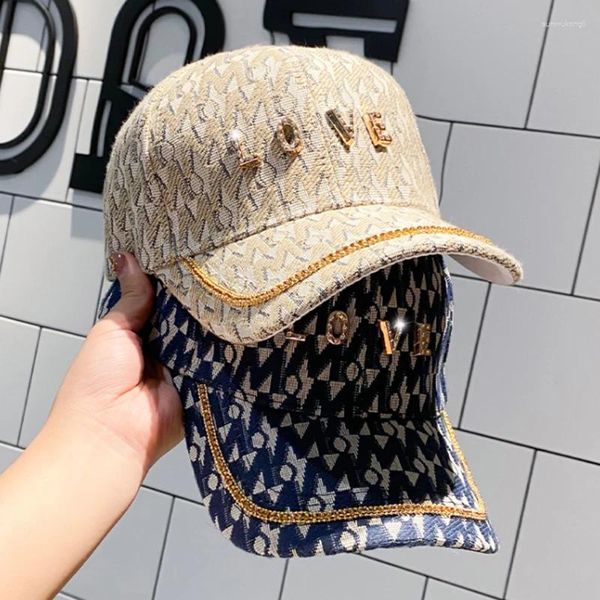Бейсбольные кепки, брендовая бейсболка для женщин, хлопковая регулируемая шляпа Snapback с надписью Love Check для девочек