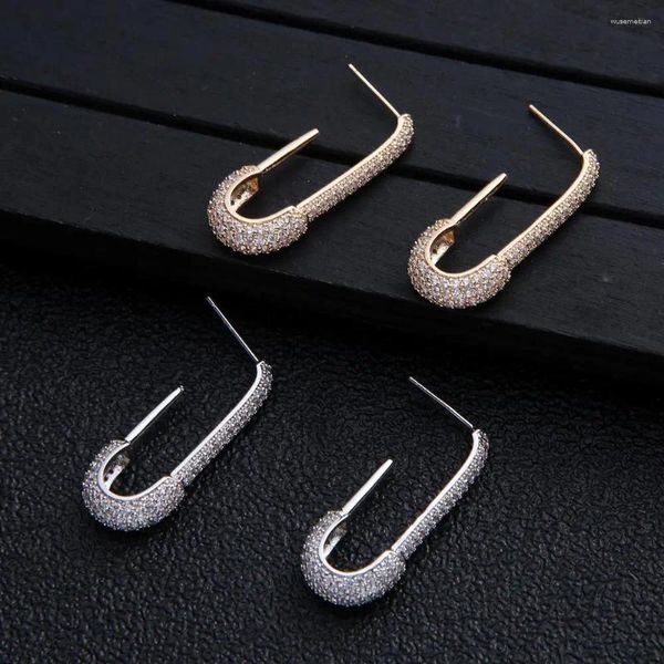 Ohrstecker Brasilien Design PIN für Frauen Hochzeit Kubikzircon Brincos Boucle D'oreille 2024 Trendy Böhmen Schmuck E7812