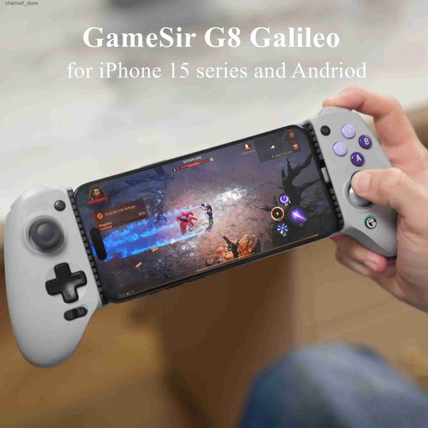 Controladores de jogo Joysticks GameSir G8 Galileo Gamepad Type C Moblie Game Controller com Hall Effect Stick para iPhone 15 Android PS Remote Play Cloud GameY240322