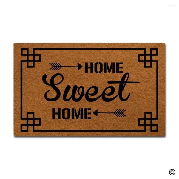 Tappeti Zerbino Tappetino d'ingresso Sweet Home Divertente Porta per interni ed esterni Decorativo in tessuto non tessuto Tappeto superiore nel corridoio