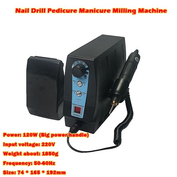 JD-5500C JSDA 35000 rpm 120 watts Big Power Power Pedicure Manicure Manicure Machine Machine Disposition Manual da ferramenta elétrica