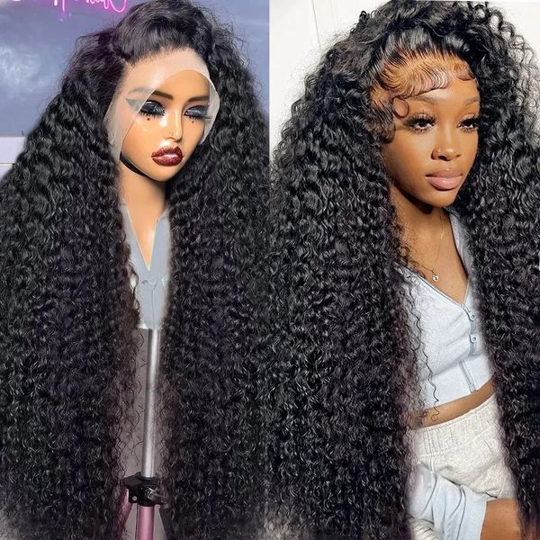 Hd 13x4 peruca de renda cabelo humano pré arrancado brasileiro onda profunda perucas frontais 13x4 frente do laço perucas de cabelo humano para mulher miss cara