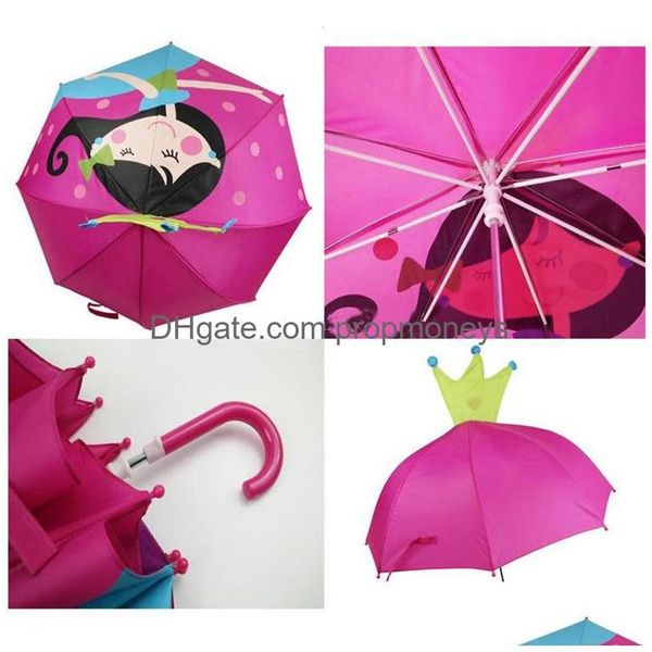 Regen Getriebe 33 Stile Schöne Cartoon Tier Design Regenschirm Für Kinder Kinder Hohe Qualität 3D Kreative Baby Sonne Drop Lieferung mutterschaft Dhd5E