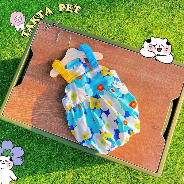 Vestuário para cães primavera e verão estações pet princesa vestidos para pequena menina cachorrinho sundress doggy outfit cães gatos coelhos