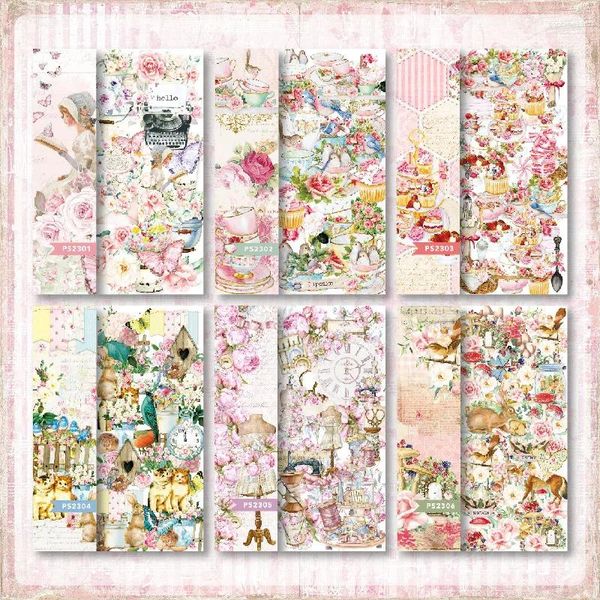 Hediye Sargısı Vintage Garden Life Serisi Sticker DIY Scrapbooking Malzeme Telefon Kılıfı Günlüğü PO Happy Plan Dekorasyon