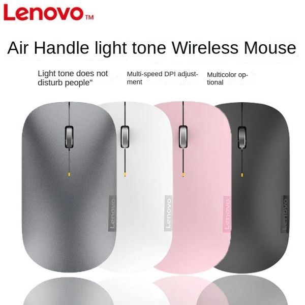 Ratos Lenovo Bluetooth mouse Air handle mouse sem fio silencioso acessórios para laptop jogos mouse para casa portátil escritório de negócios venda quente