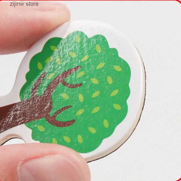 Magneti per il frigo 12 pezzi di magneti colorati congelati creativi adesivi 3D per cartoni animati mescolati con legno di animali marini Y240321