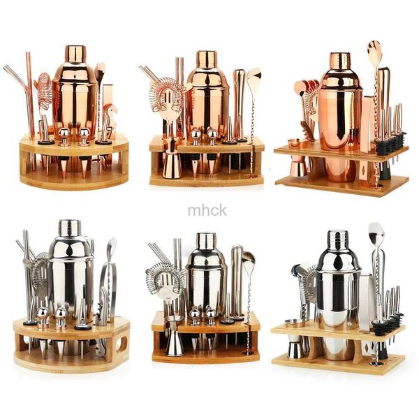 Bar Araçları Kokteyl Shaker Yapımı Set Paslanmaz Çelik Araçlar Barmen Kiti 750ml Mikser Şarap Martini Boston Shaker Kiti 240322