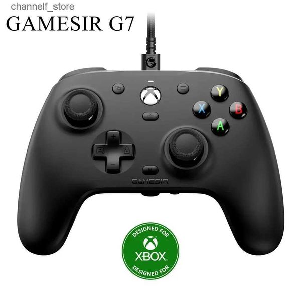 Controladores de jogo Joysticks GameSir G7 Xbox Wired Game Controller Gamepad para Xbox Series X Series S Xbox One ALPS Joystick PC Painéis substituíveis GiftY240322