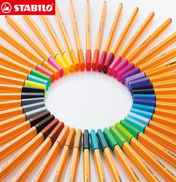 25pcs STABILO Point 88 Fineliner Fiber Pen Art Marker 04mm Ponta de feltro SketchingAnimeArtist IllustrationCanetas de desenho técnico C11941379