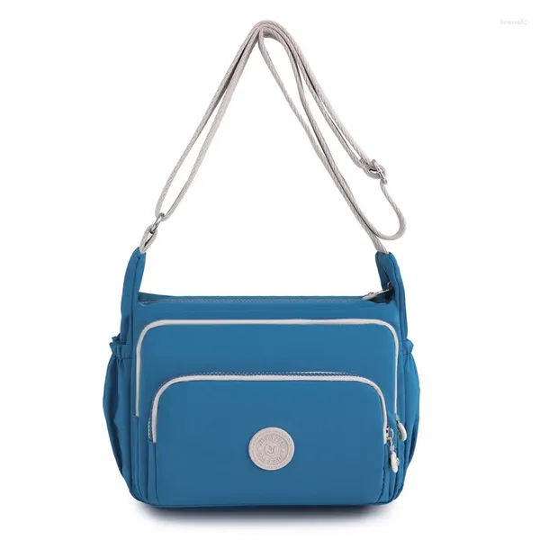 Borse a tracolla 2024 Borsa a tracolla multistrato per donna Moda femminile in nylon impermeabile Solid Messenger da viaggio