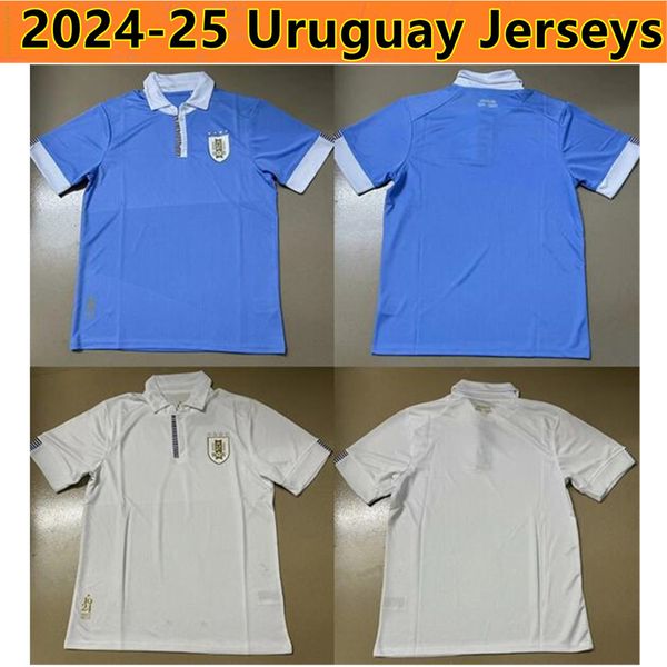 2024 Uruguay Soccer Jerseys anniversario 100° speciale L.SUAREZ E.CAVANI N.DE LA CRUZ Maglia interna G.DE ARRASCAETA F.VALVERDE R.BENTANCUR R.ARAUJO Maglie da calcio