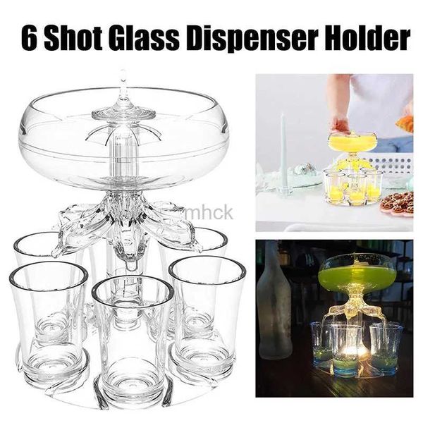 Strumenti bar Creativo 6 bicchierini Dispenser Holder Vino Whisky Birra Dispenser Rack Accessori bar Caddy Dispenser Party Game Strumento per bere 240322