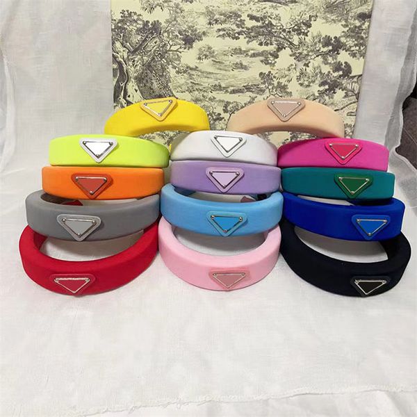 Luxuriöse Designer-Schwamm-Stirnbänder für Frauen und Mädchen – elastisches Stirnband mit Buchstabe P für Sport, Fitness und Kopfbedeckung